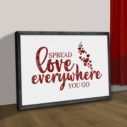 Valentines Day Sign IV canvas crafting sign with red cursive Love and heart cluster on Tampa Home & Garden Store