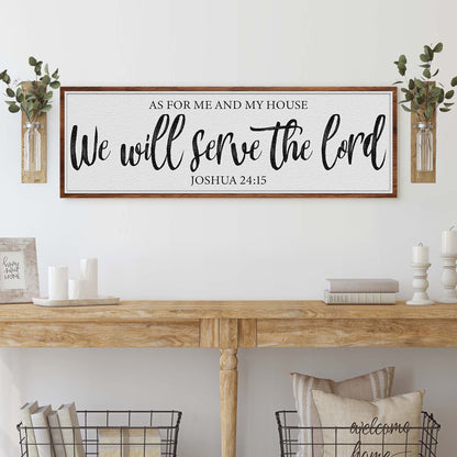 Canvas sign Tailored Canvases white textured canvas with black script in wood frame on Tampa Home & Garden Store