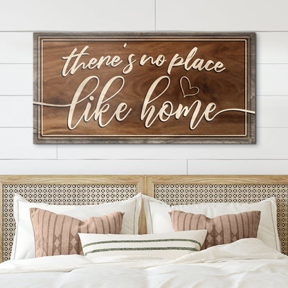 Tailored Canvases There's No Place Like Home Sign V canvas with wood frame on Tampa Home & Garden Store