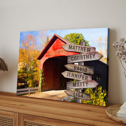 Cabin Woods Family Names Sign canvas by Tailored Canvases crafting canvas decor on Tampa Home & Garden Store