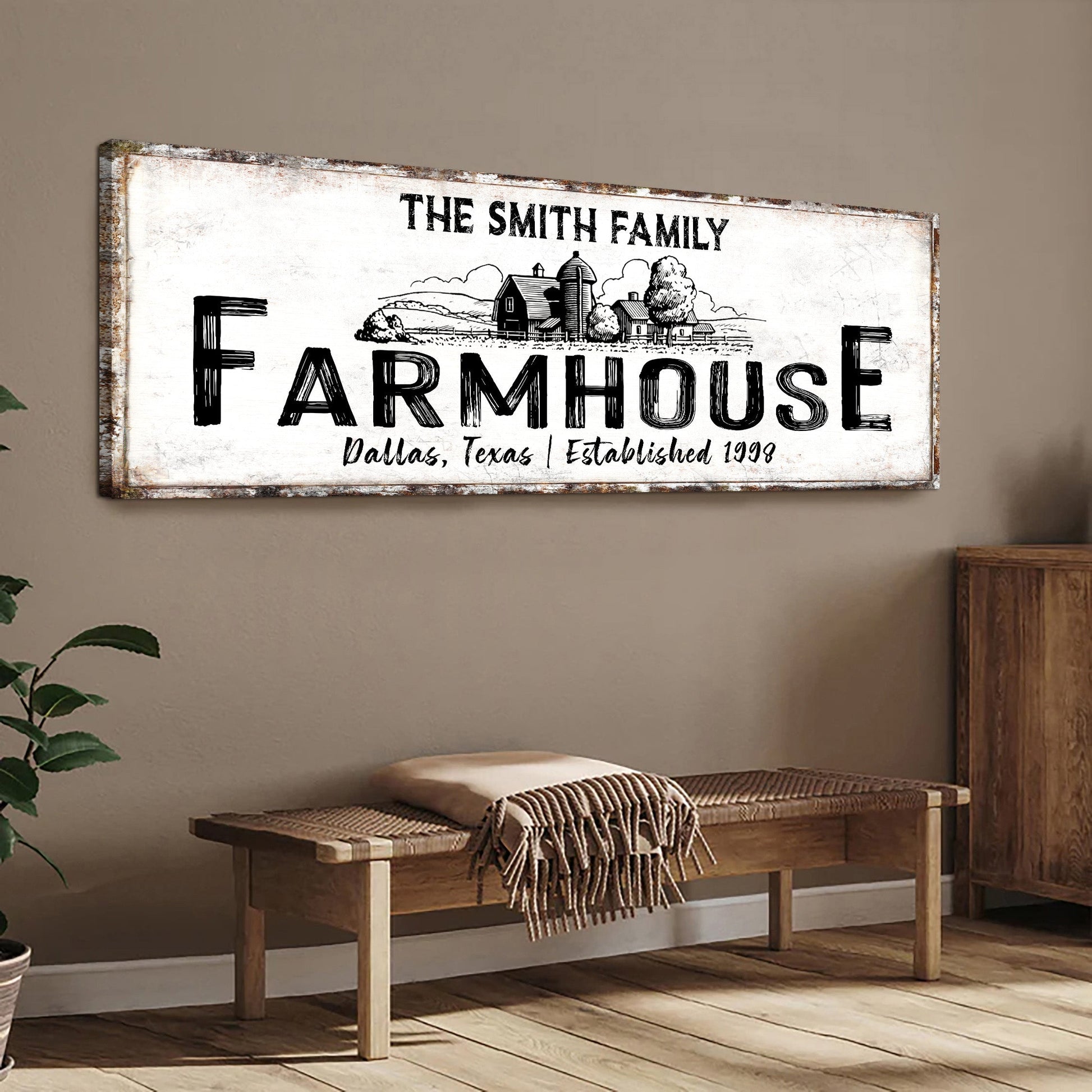 Rustic Farmhouse Sign XIII canvas by Tailored Canvases, crafting canvas wall art on Tampa Home & Garden Store