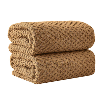 Cotton Diamond Waffle Weave Bath Towel Set