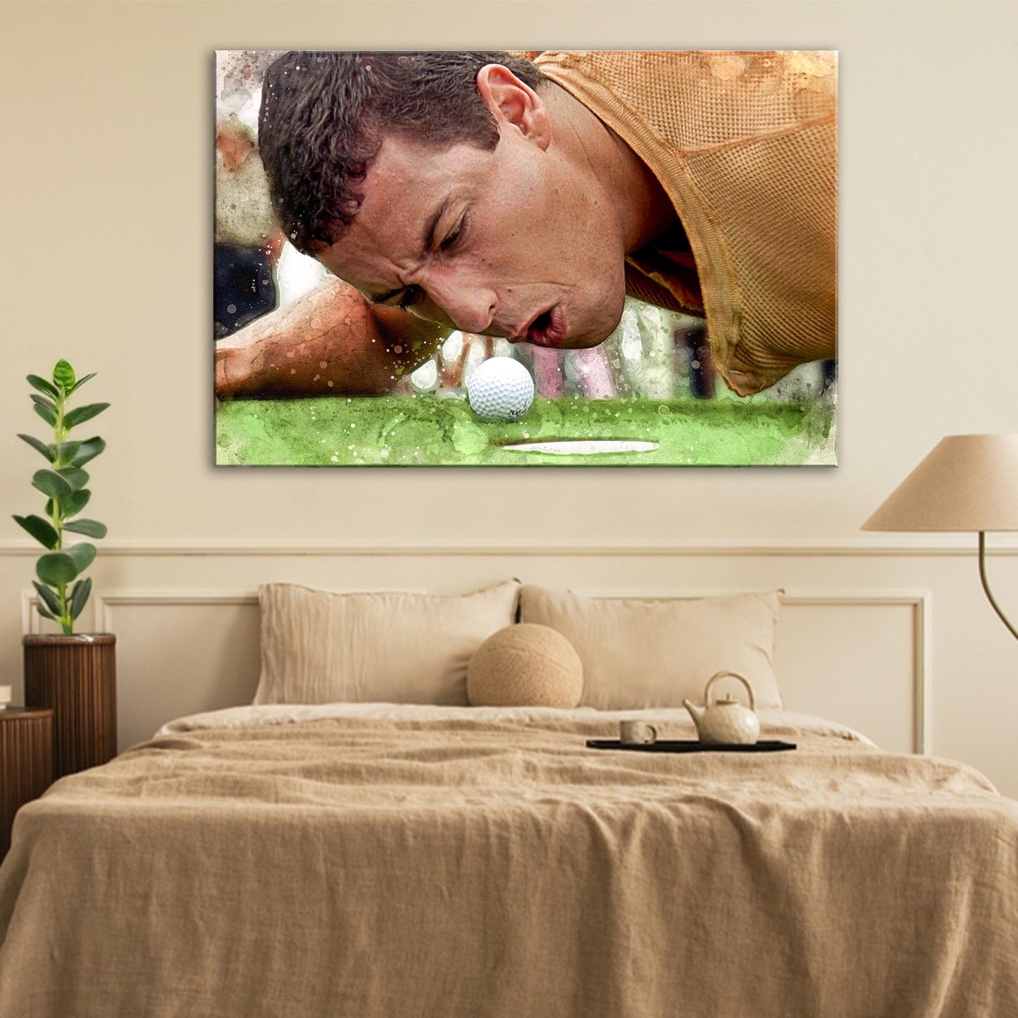 Close Call Sport Wall Art canvas Tailored Canvases, golfer close-up on green on Tampa Home & Garden Store