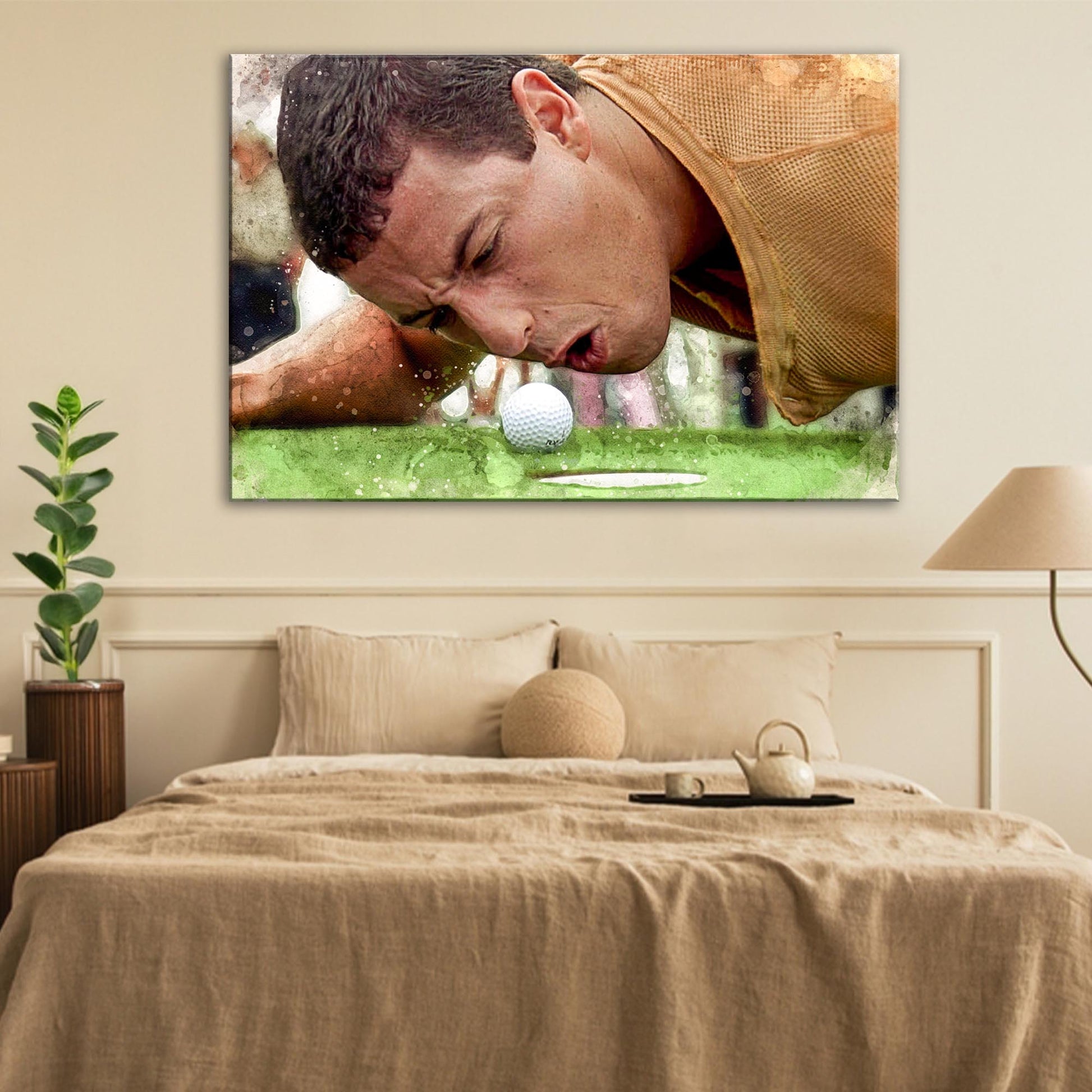 Close Call Sport Wall Art canvas Tailored Canvases, golfer close-up on green on Tampa Home & Garden Store