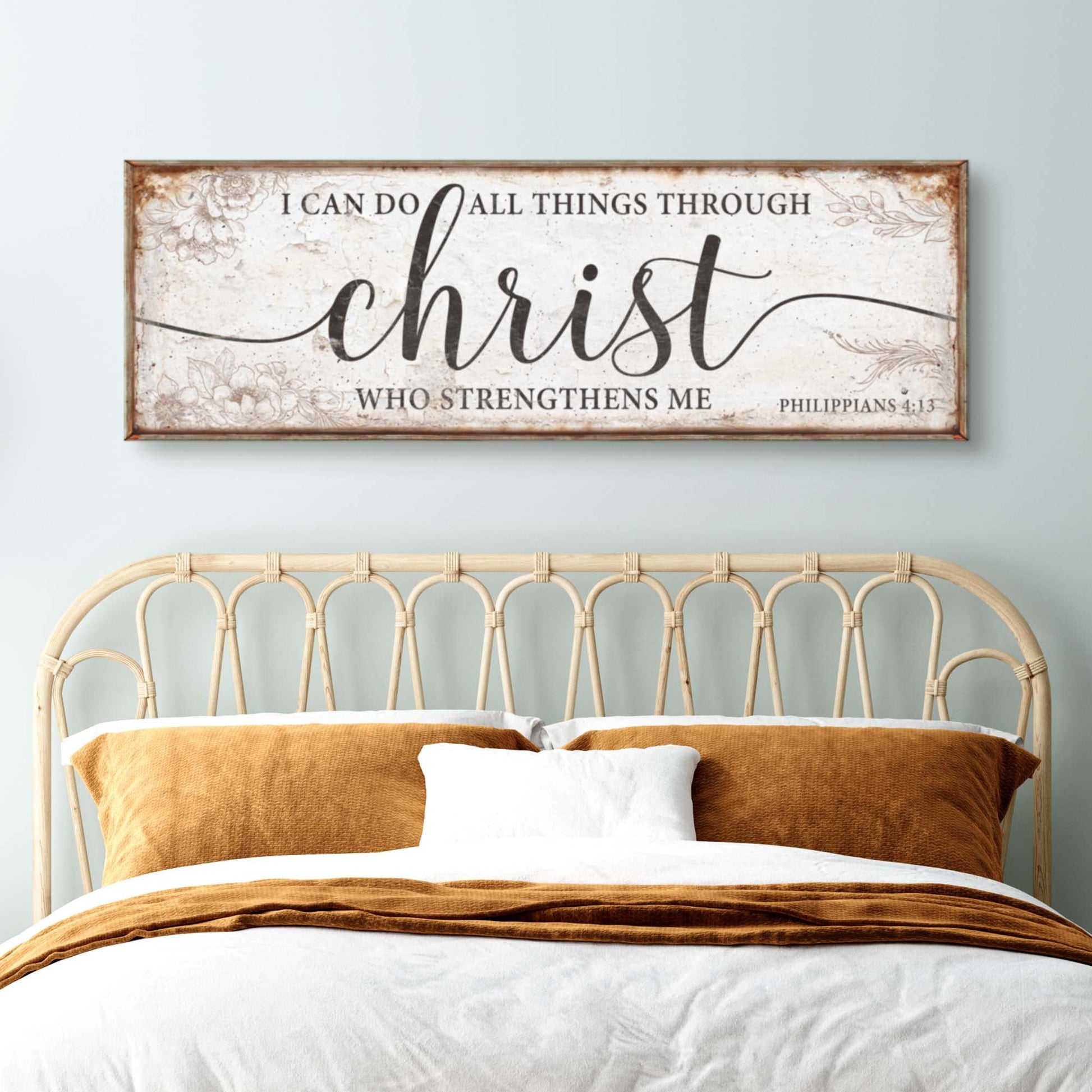 I Can Do All Things Through Christ Who Strengthens Me faith sign canvas Tailored Canvases on Tampa Home & Garden Store