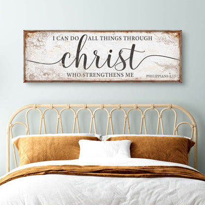 I Can Do All Things Through Christ Who Strengthens Me faith sign canvas Tailored Canvases on Tampa Home & Garden Store