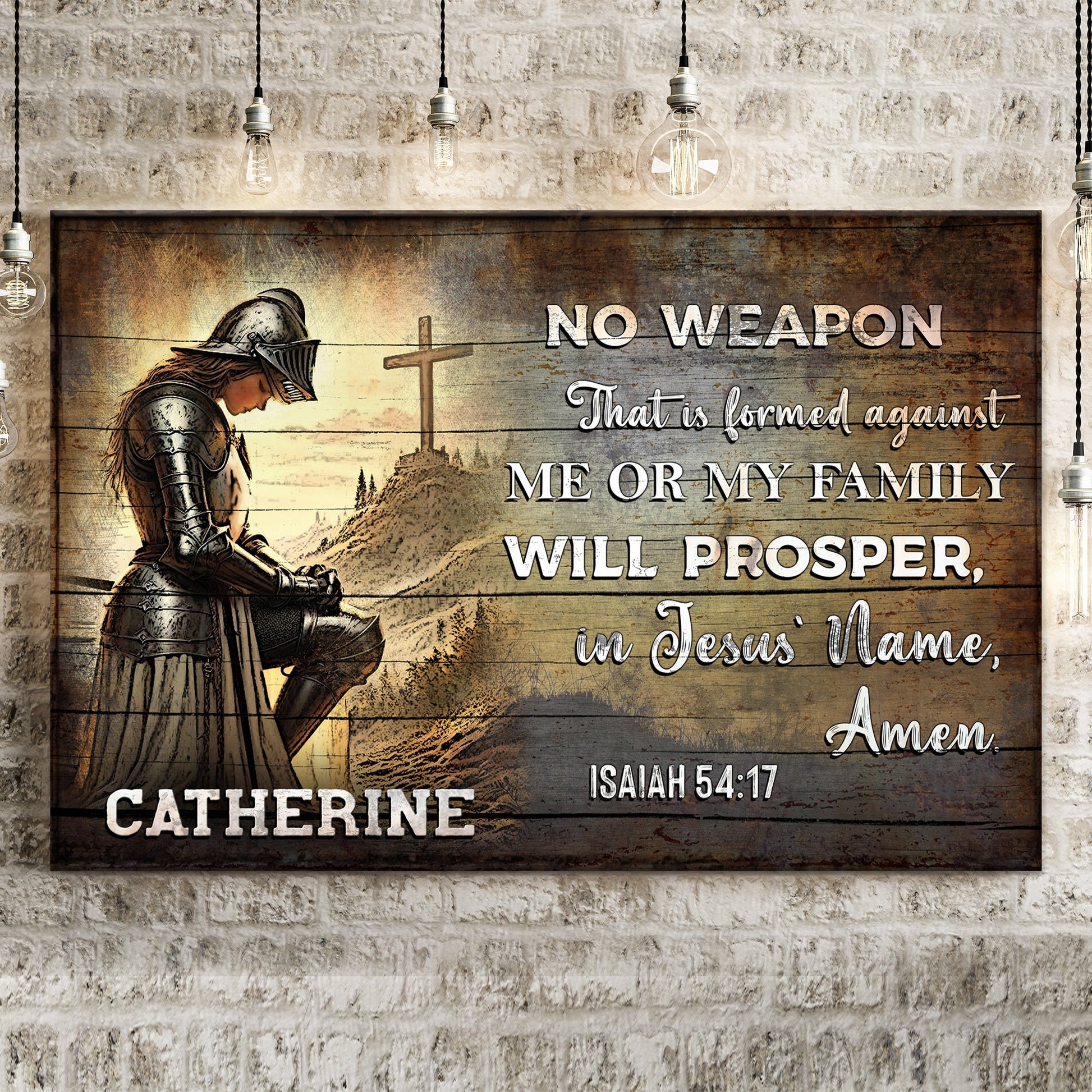 Canvas faith sign Tailored Canvases No Weapon That Is Formed Against You Will Prosper on Tampa Home & Garden Store
