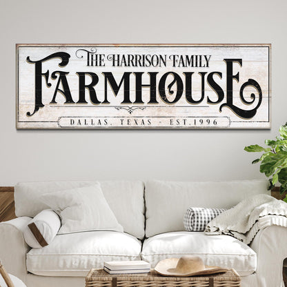 Vintage Rust Farmhouse Sign canvas art with distressed white backdrop Tailored Canvases on Tampa Home & Garden Store