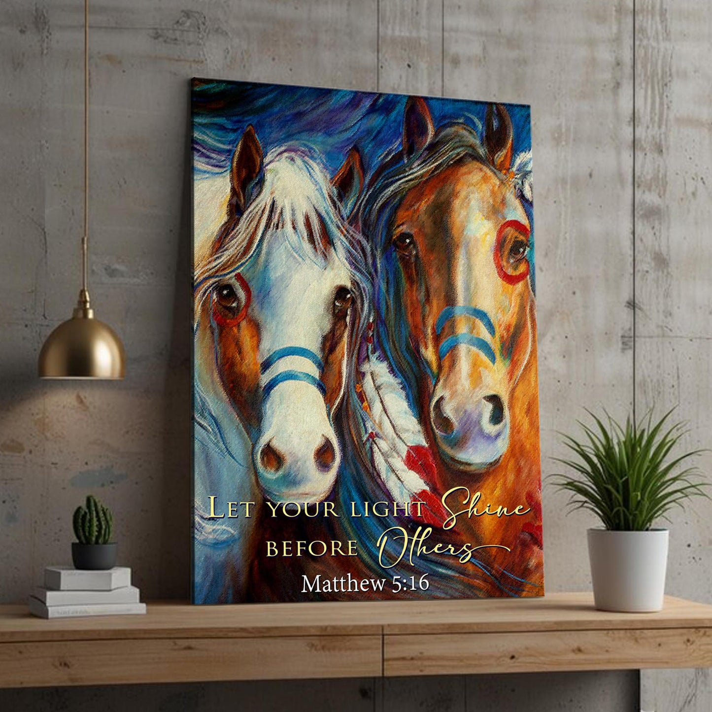 Tailored Canvases Faith Sign II canvas featuring Let Your Light Shine Before Others Matthew 5:16 on Tampa Home & Garden Store