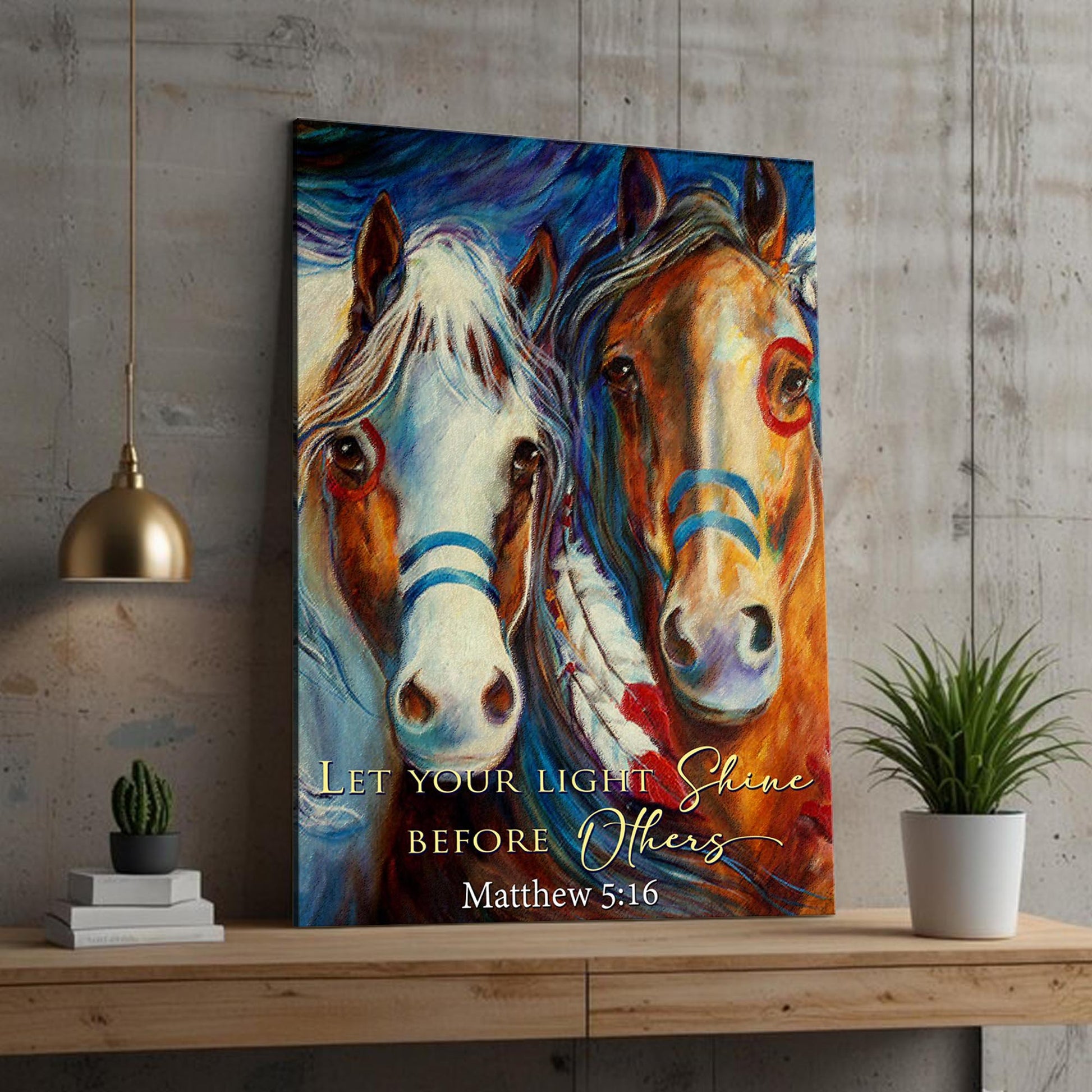 Tailored Canvases Faith Sign II canvas featuring Let Your Light Shine Before Others Matthew 5:16 on Tampa Home & Garden Store