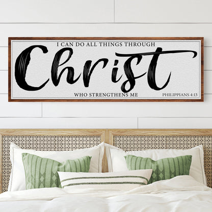 Tailored Canvases canvas faith sign I Can Do All Things Through Christ, framed wood on Tampa Home & Garden Store