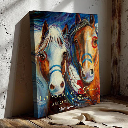 Canvas Faith Sign II with horse painting and Matthew 5:16 by Tailored Canvases on Tampa Home & Garden Store