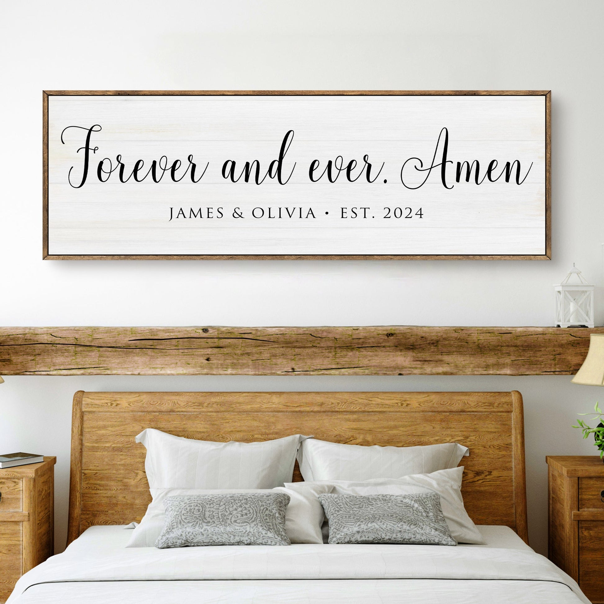 Forever And Ever Amen faith sign canvas by Tailored Canvases with wood frame on Tampa Home & Garden Store