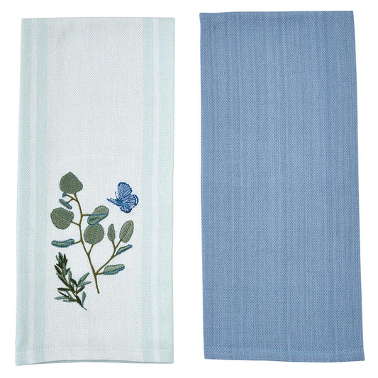 Ensemble de 2 torchons Eucalyptus Greens