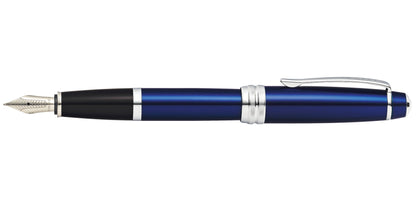 Bailey blue lacquer stainless steel fountain pen with medium nib by A.T. Cross on Tampa Home & Garden Store