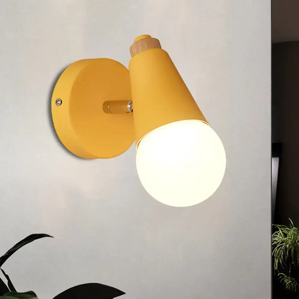 Pink Cone Wall Sconce by Decorbites, cone shade wall lamp with round backplate on Tampa Home & Garden Store