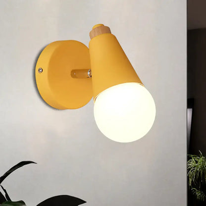 Pink Cone Wall Sconce by Decorbites, cone shade wall lamp with round backplate on Tampa Home & Garden Store