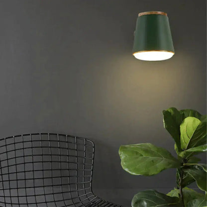 Macaron Pink and Gold Fabric Wall Lamp Sconce