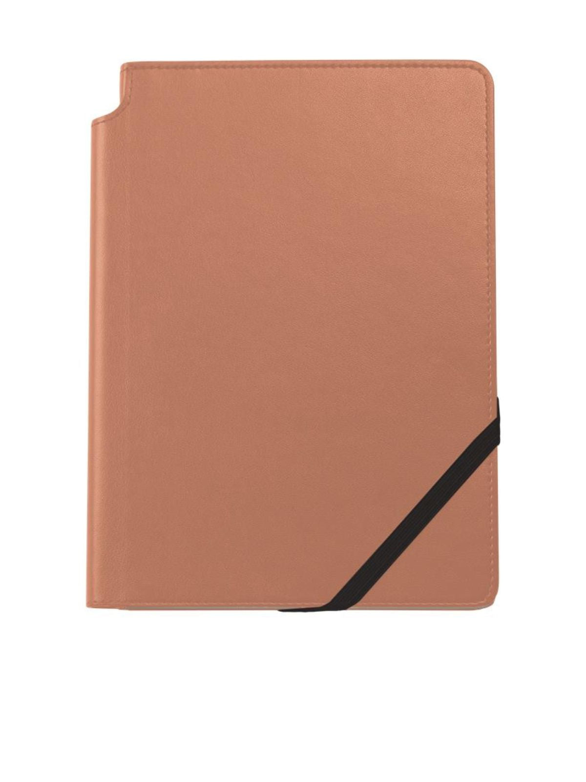 Medium Macchiato Journal tan leather cover with black elastic strap on Tampa Home & Garden Store