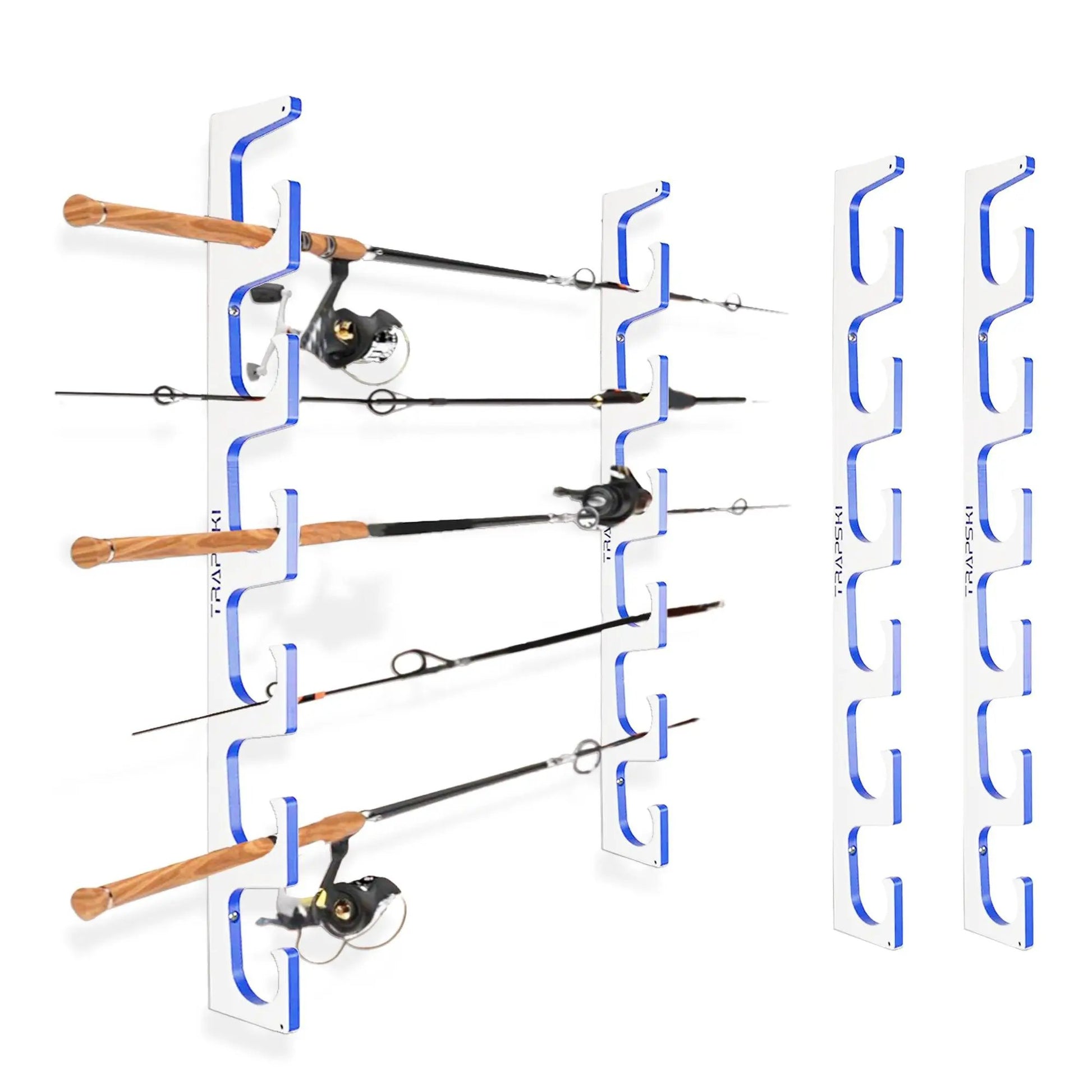 best fishing rod holders and storage racks PLUSINNO 3 Tier Holder, Fishing Pole for Garage, S Plusinno mounted rack Fishing Rod Ceiling Wall Mount