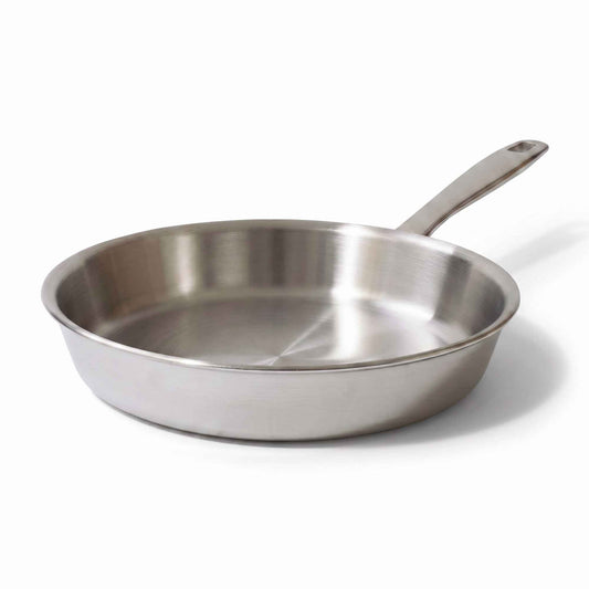 5-Ply Stainless Steel Frying Pan by Alva Cookware with brushed finish on Tampa Home & Garden Store