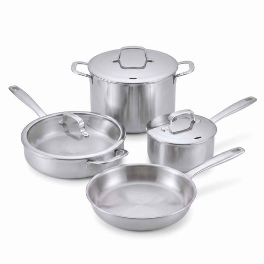 Alva 7-piece 5-ply stainless steel cookware set with lids on Tampa Home & Garden Store