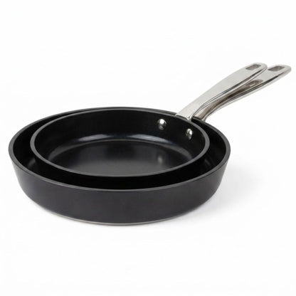 Ceramic nonstick frying pan with dual stainless steel handles Alva Cookware on Tampa Home & Garden Store