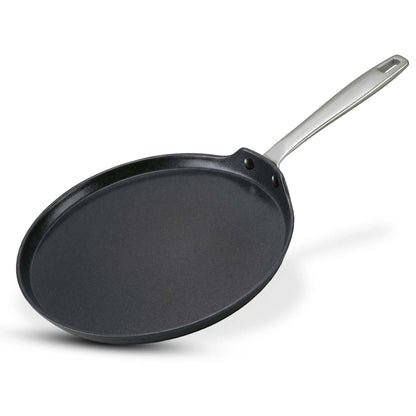 Alva Ceramic Nonstick Crepe Pan 10in with stainless steel handle, black interior on Tampa Home & Garden Store