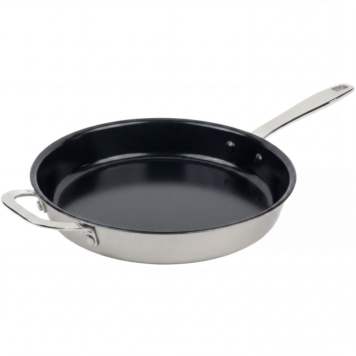 5-Ply Nonstick Stainless Frying Pan Alva Cookware with stainless handle and nonstick interior on Tampa Home & Garden Store