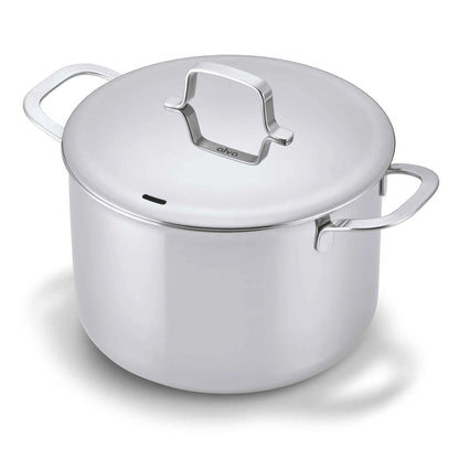 Alva Cookware 7-Qt 5-Ply stainless stock pot with lid, polished finish on Tampa Home & Garden Store