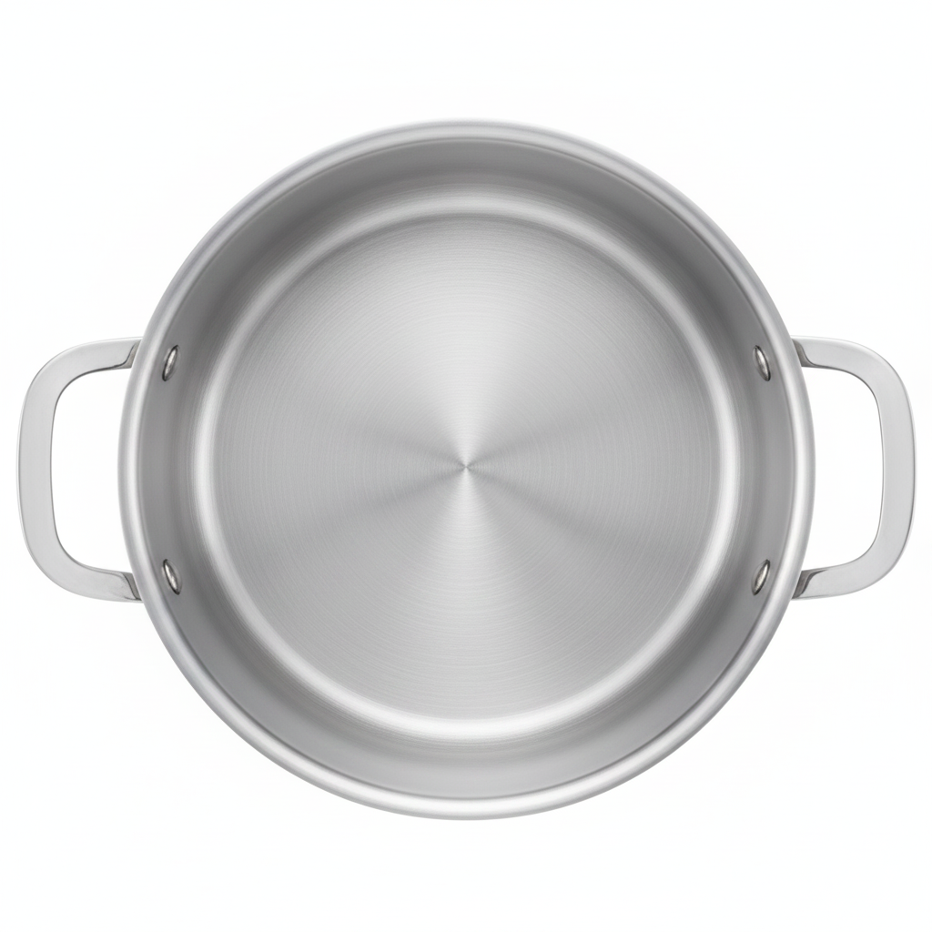 Alva Cookware 7-Qt 5-Ply stainless stock pot with two riveted handles on Tampa Home & Garden Store