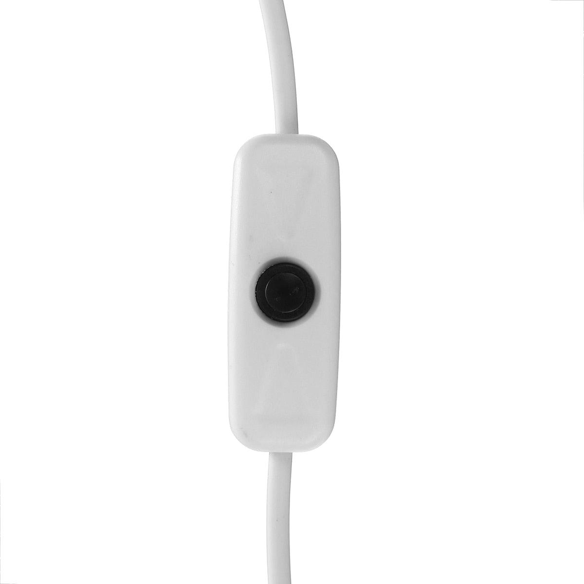 Stevvex ST125162AYW white desk lamp inline USB switch on cord on Tampa Home & Garden Store