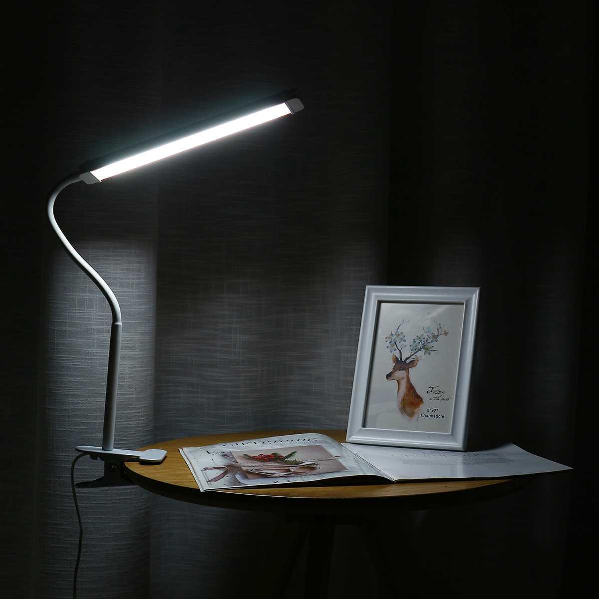 Stevvex ST125162AYW USB desk lamp with flexible neck and bright LED light on a table on Tampa Home & Garden Store