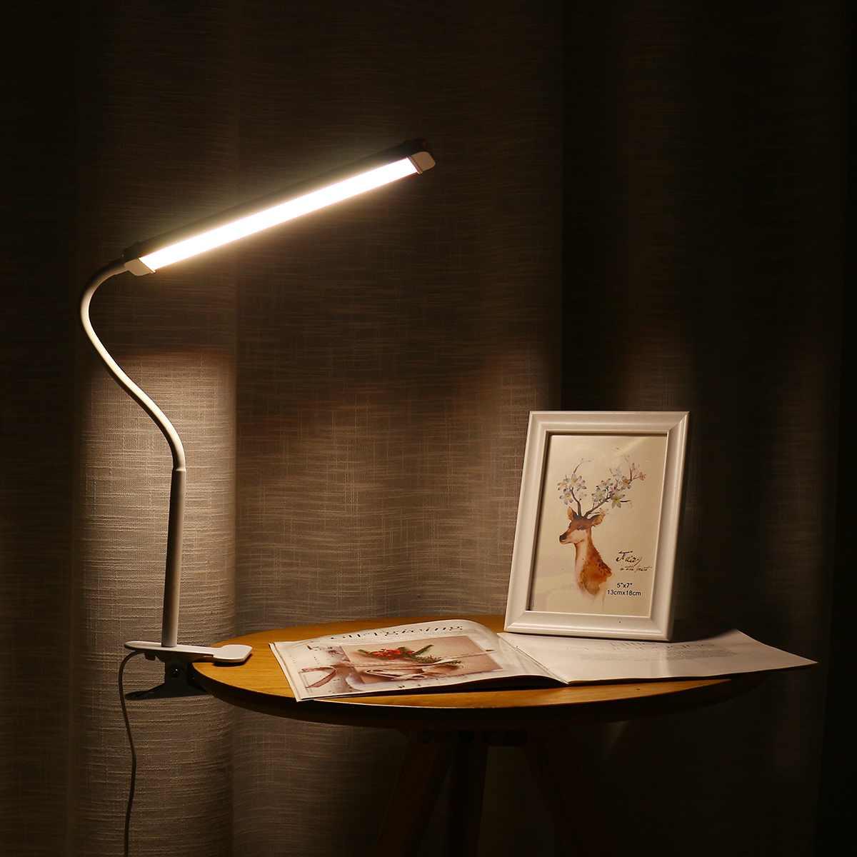 Magnifier nail beauty light USB desk lamp by Stevvex with flexible curved neck and slim LED bar on Tampa Home & Garden Store