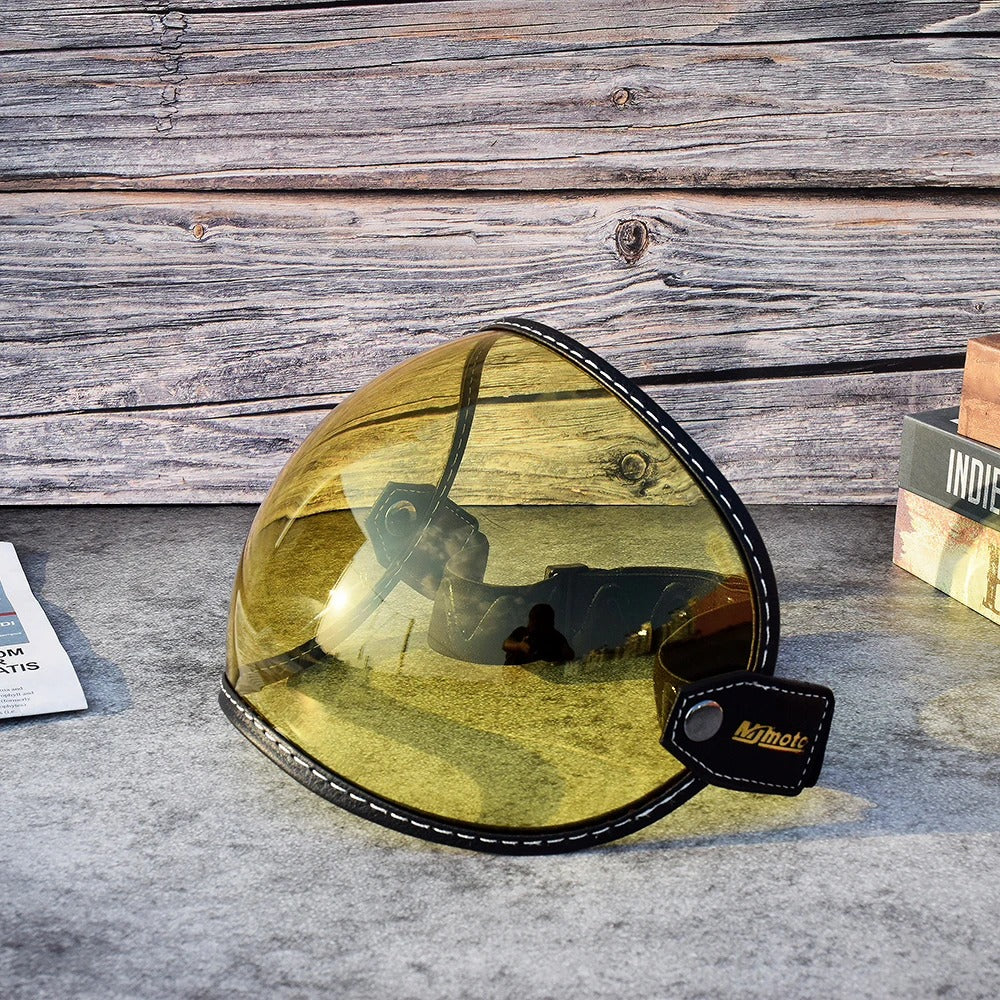 AeroShield Motorcycle Goggles amber lens with black stitched strap and moto logo patch on Tampa Home & Garden Store