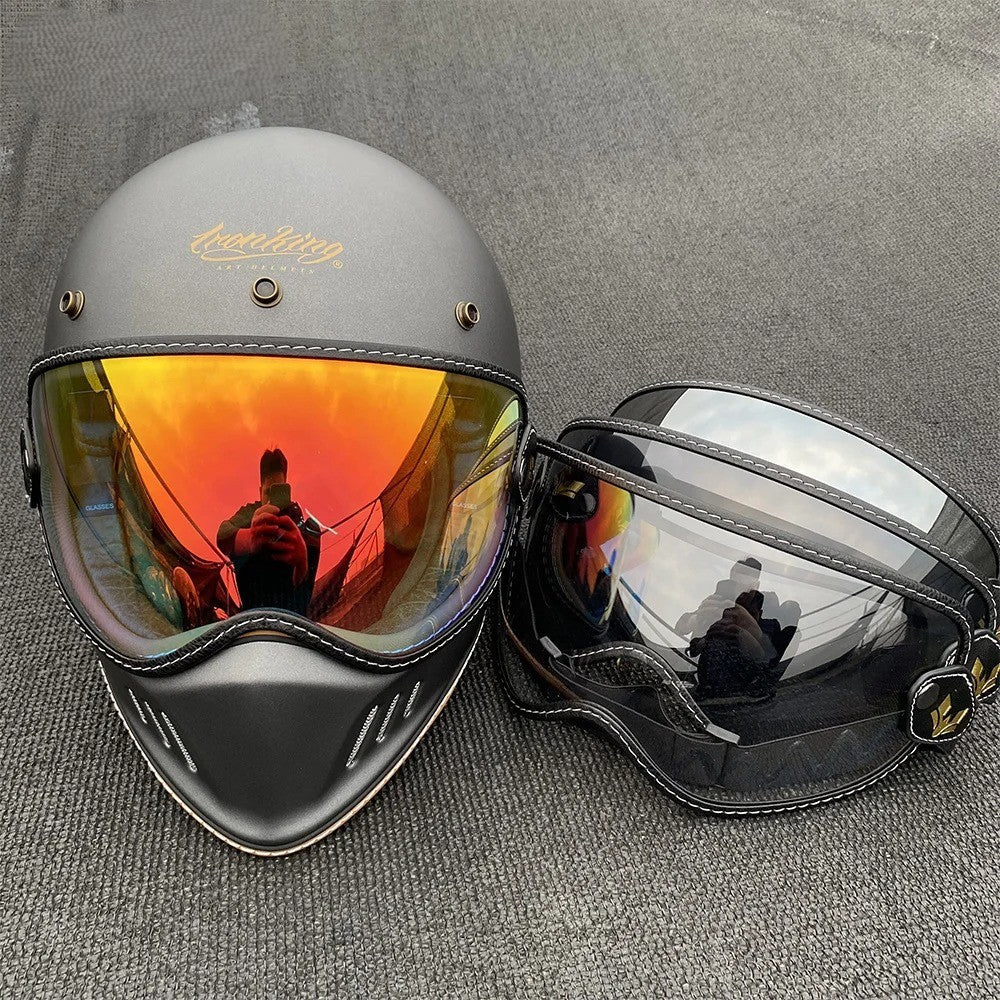 AeroShield Motorcycle Goggles by BikerZoneZ with UV protection and mirrored orange lens on Tampa Home & Garden Store