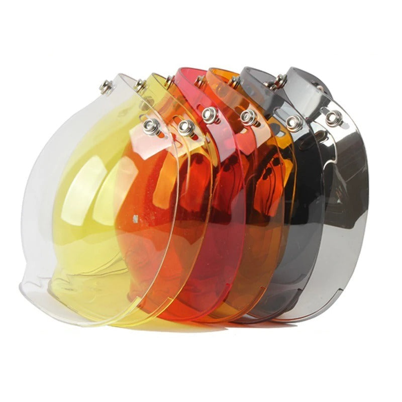 Retro Bubble Shield Visor set of 7 tinted visors in clear to black by BikerZoneZ on Tampa Home & Garden Store