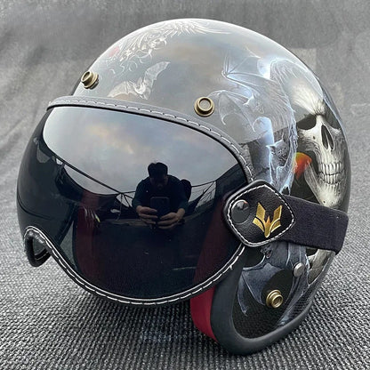 AeroShield Goggles UV wind visor skull artwork black strap with BikerZoneZ emblem on Tampa Home & Garden Store