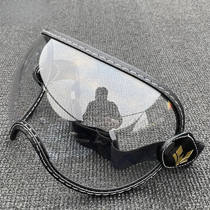 AeroShield Motorcycle Goggles black frame, clear lens, logo patch by BikerZoneZ on Tampa Home & Garden Store