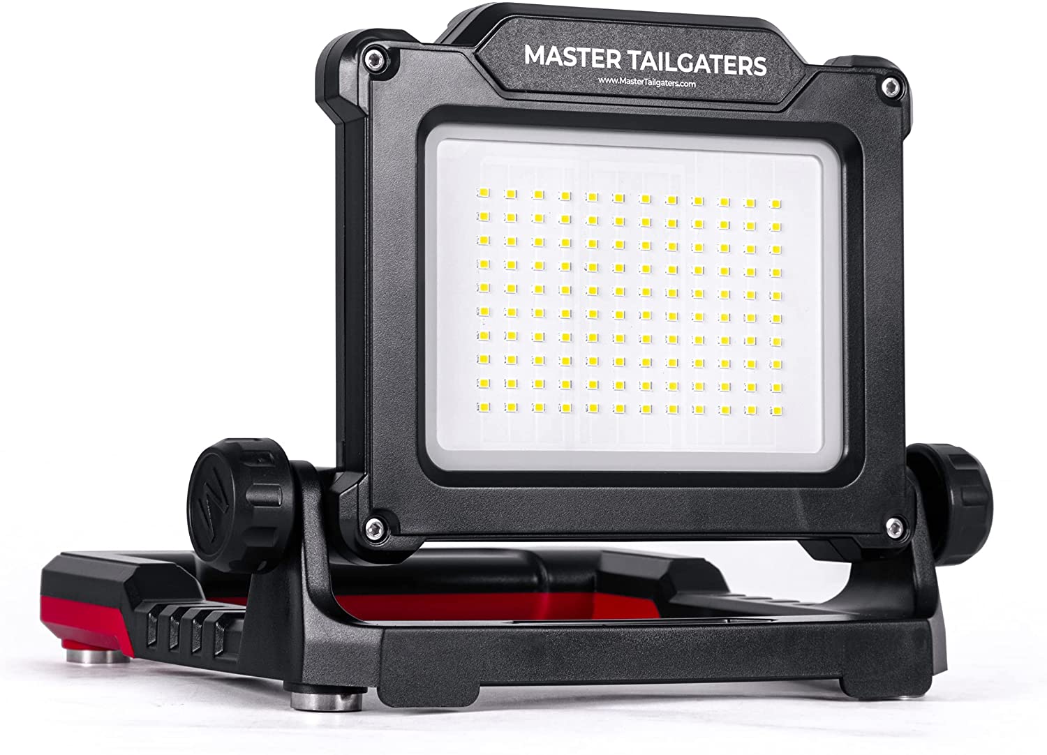 LED Work Flood Light Master Tailgaters, black rugged housing; adjustable mount Makita 18V on Tampa Home & Garden Store