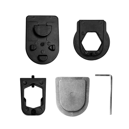 Rear View Mirror four metal bracket adapters with universal button base on Tampa Home & Garden Store