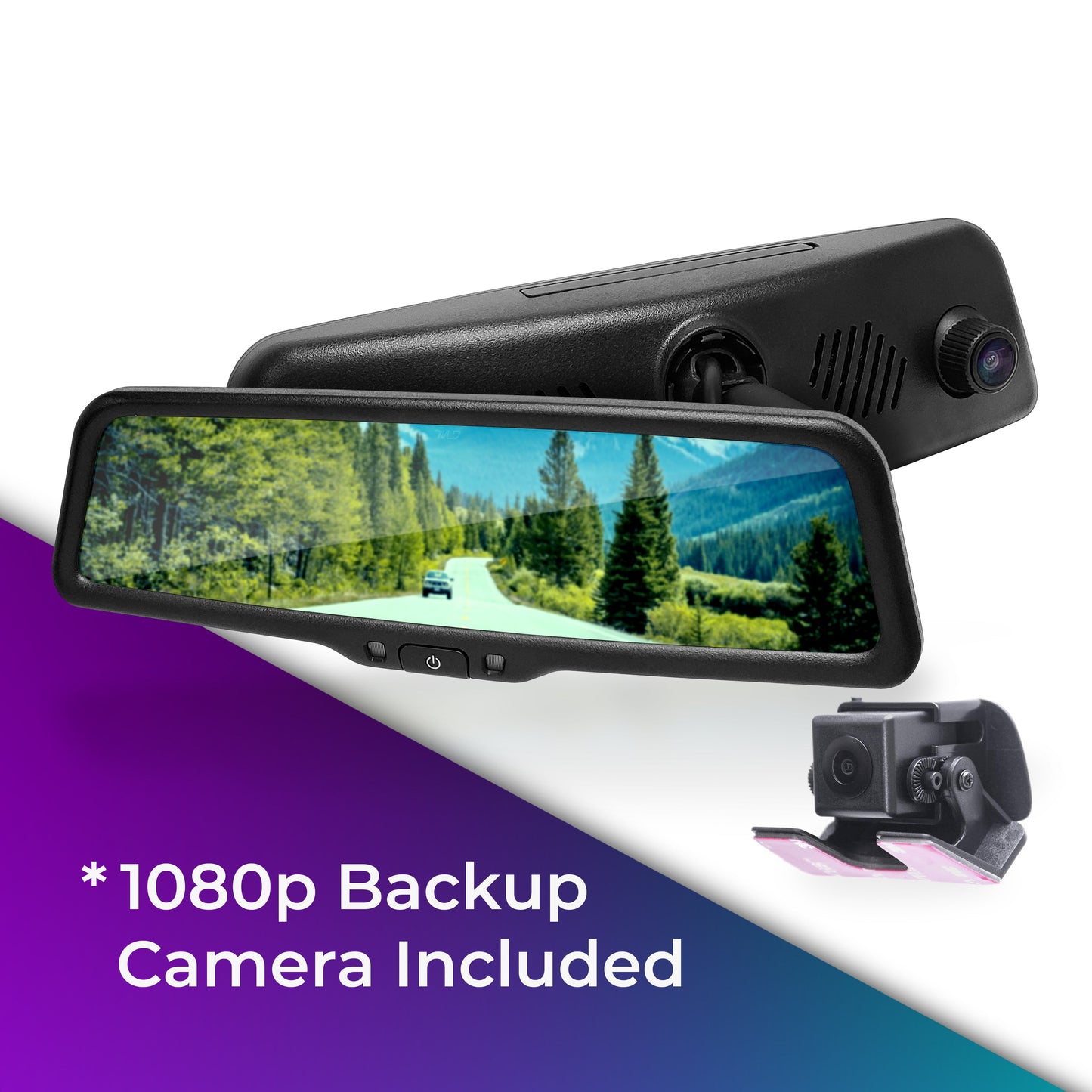 Master Tailgaters black rear view mirror dash cam with 10in LCD, backup camera included on Tampa Home & Garden Store