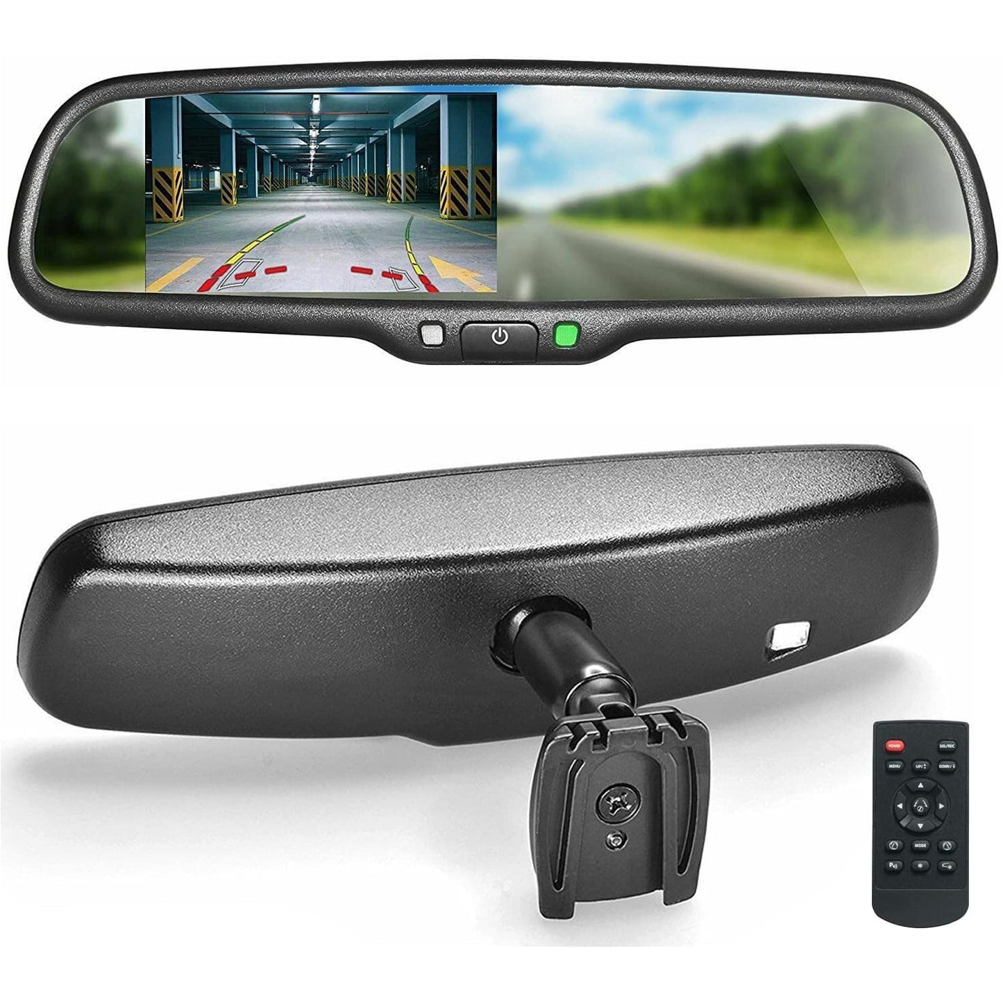 Master Tailgaters rear view mirror with 4.3in LCD, dynamic parking lines, universal mount on Tampa Home & Garden Store