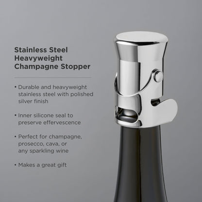 Heavyweight Stainless Steel Champagne Stopper
