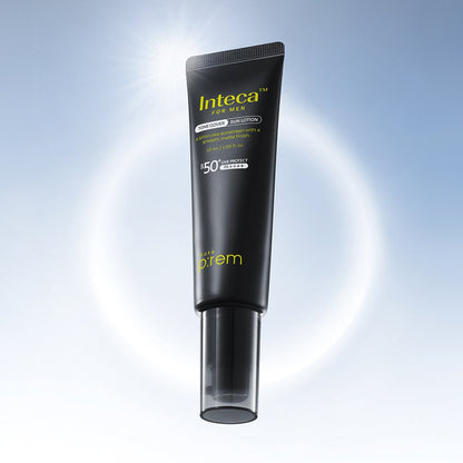 Inteca for Men Tone Cover Sun Lotion SPF50+ PA++++ sunscreen tube, black 50ml on Tampa Home & Garden Store