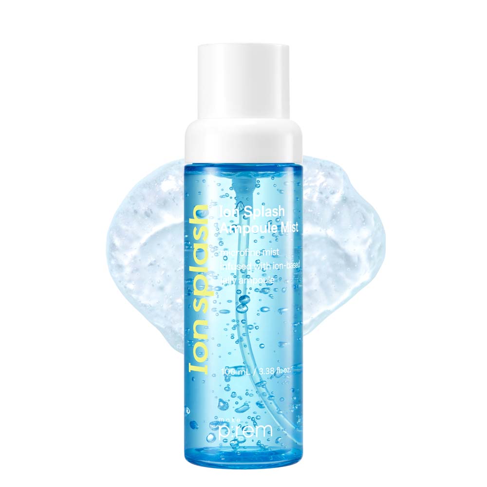 Ion Splash Ampoule Mist bottle by Seoulia, blue transparent liquid, white cap, 100ml on Tampa Home & Garden Store