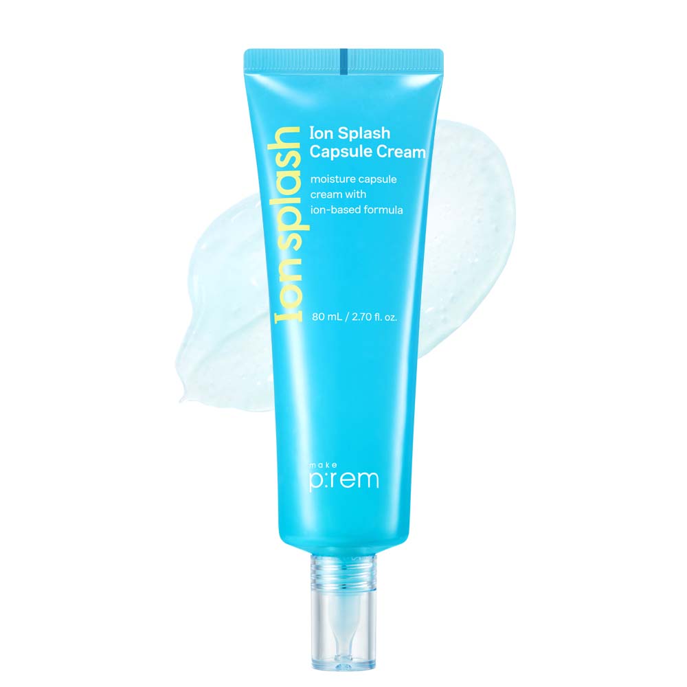 Ion Splash Capsule Cream tube in bright blue with yellow typography, 80 ml face moisturizer on Tampa Home & Garden Store