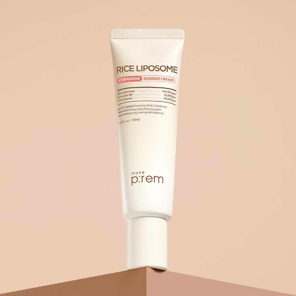 Rice Liposome Ceramide Barrier Cream tube by make p:rem, cream-colored, 50ml on Tampa Home & Garden Store