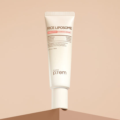 Rice Liposome Ceramide Barrier Cream tube by make p:rem, cream-colored, 50ml on Tampa Home & Garden Store