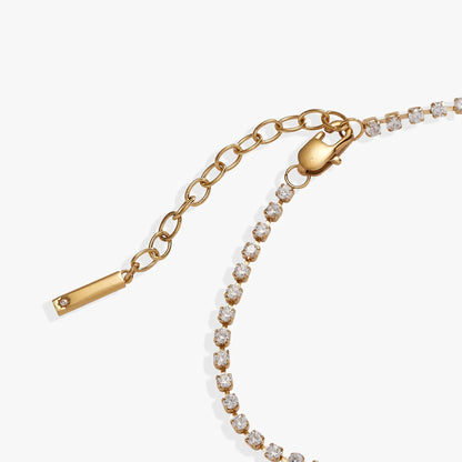 Mama Crystal Tennis Bracelet with Letter Charms